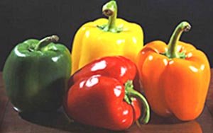 calories in one red bell pepper